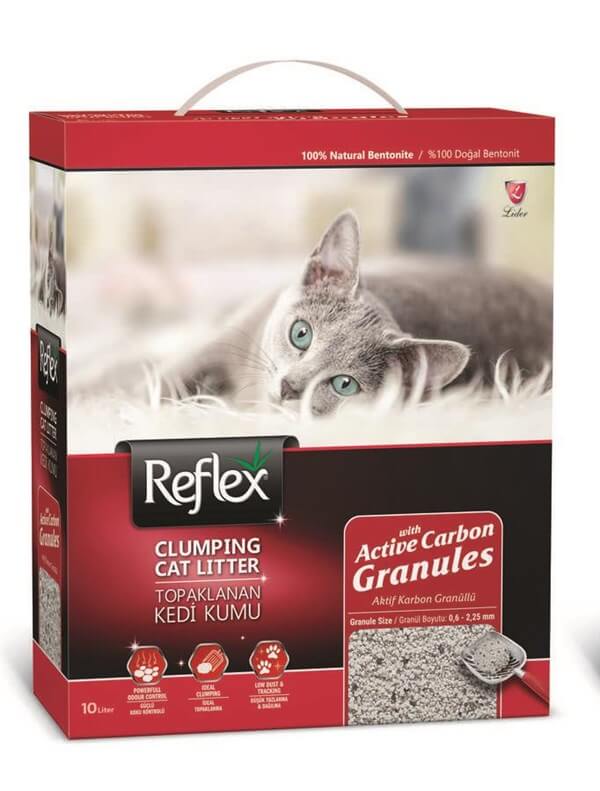 Reflex Granül Aktif Karbonlu Topaklanan Kedi Kumu 10 LtReflex